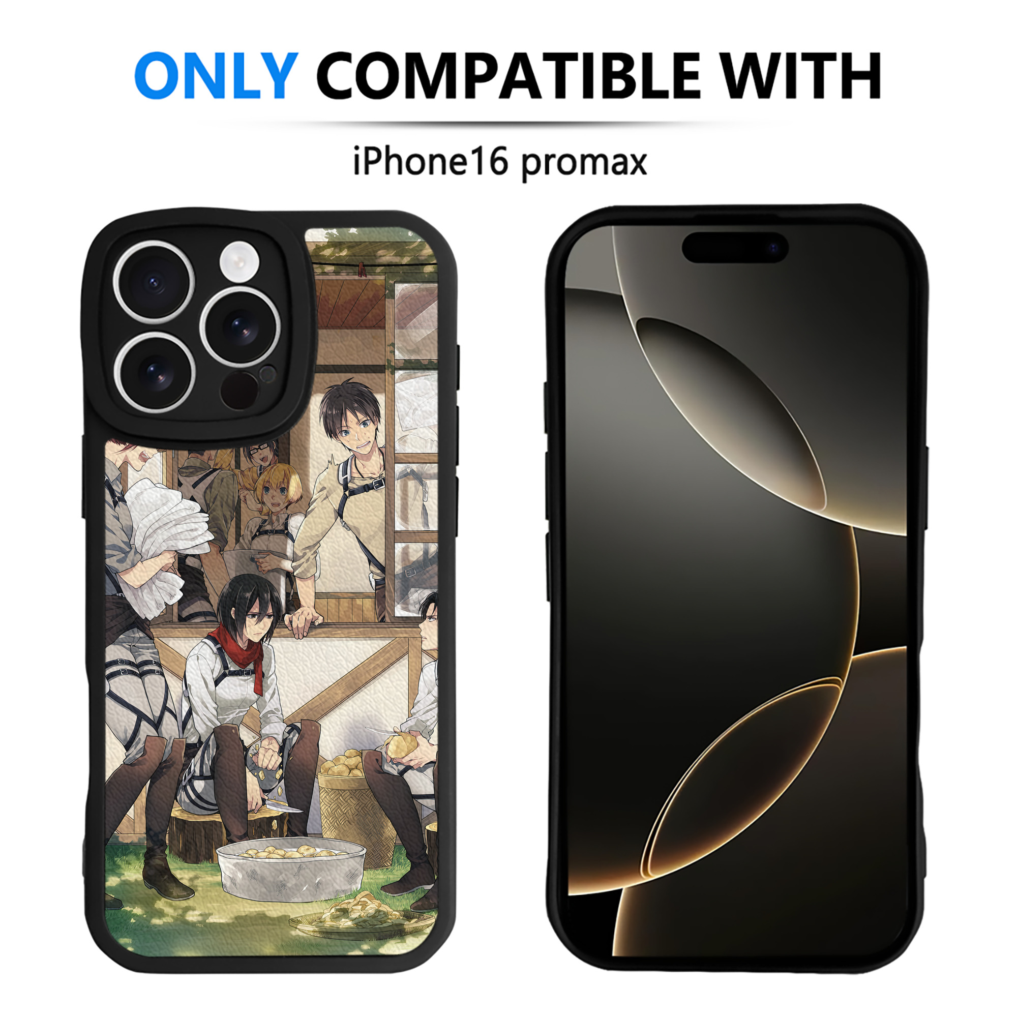 （画像用） 進撃の巨人 Attack on Titan 【iPhone 16シリーズ対応】シリコンスマホケース（レザー調） 材質：シリコン